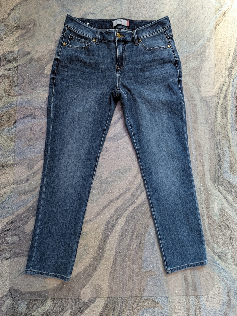 CAbi Women's Dark Blue Straight-Leg Jeans